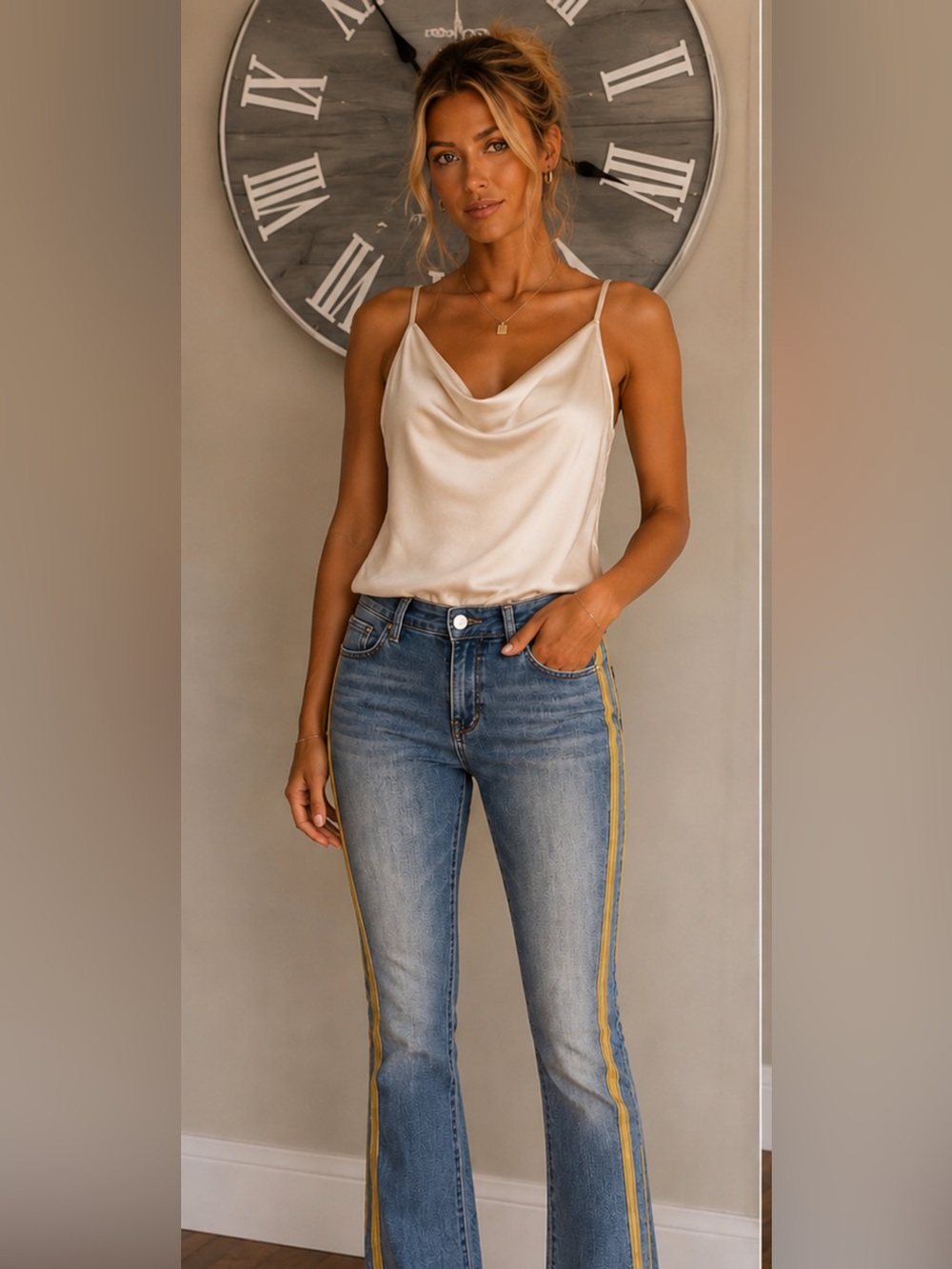 038 NWT EVIDNT Striped Jeans Size 25